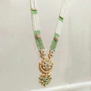 Alternative view of Statement Pearl Long Necklace with Gold Accents