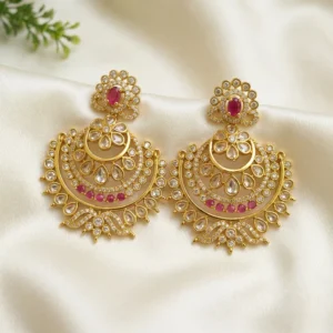 Stone Chandbali Earrings