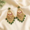 Stone Drop Chandbali Earrings