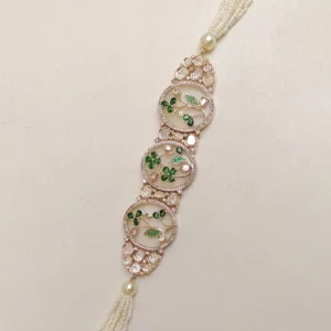 Pearl & Kundan Statement Choker, Green - Image 5
