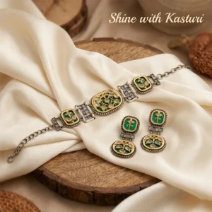 Buy Meenakari Oxidised Choker Set