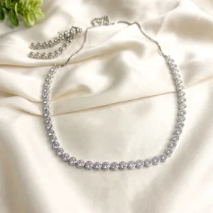 Classic Silver Cubic Zirconia Necklace