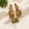 Gold Peacock Jhumka Earrings