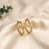 Cubic Zirconia Hoop Earrings
