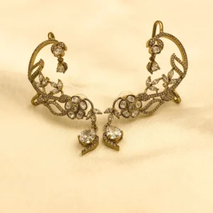 Celeste Kundan Drop Earcuff Earrings - Image 2