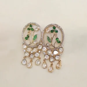 Pearl & Kundan Statement Choker, Green - Image 3