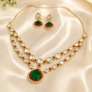Kundan Teardrop Necklace Online
