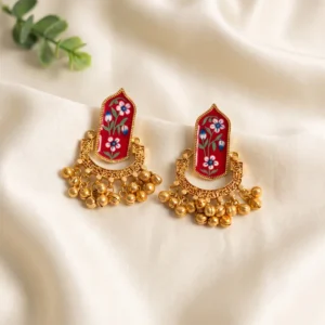 Meenakari Ghungroo Earrings