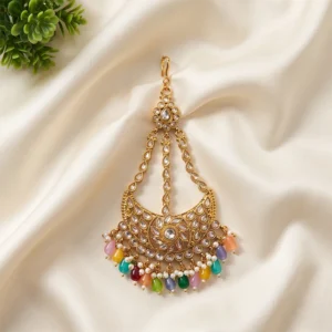 Meher Multicolor Antique Gold Passa