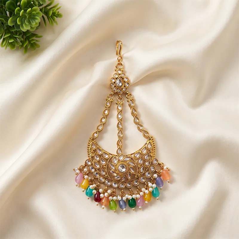 Meher Multicolor Antique Gold Passa
