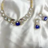 Moissanite Stone Choker Necklace Set