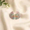Crystal Fan Statement Earrings