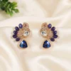 Peacock Inspired Statement Earrings