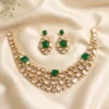 Polki Kundan Green Statement Choker