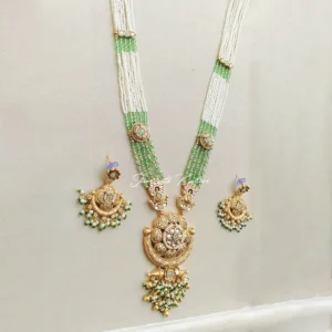 Alternative view of Statement Pearl Long Necklace with Gold Accents