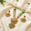 Statement Pearl Long Necklace with Gold Accents