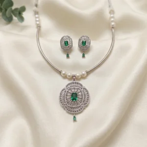 CZ Rani Pendant Necklace Set