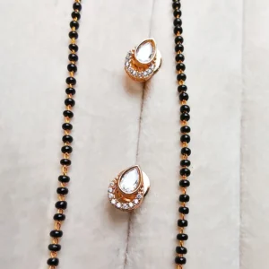 Ethnic Kundan Mangalsutra with Studs - Image 3