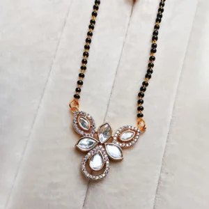 Alternative view of Ethnic Kundan Mangalsutra with Studs