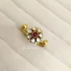 CZ Floral Adjustable Ring