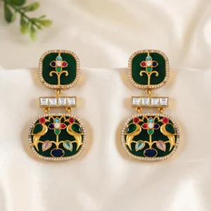 Heritage Enamel Statement Earrings