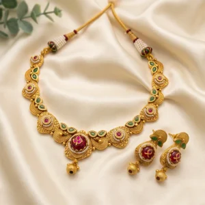 Heritage Lakshmi Temple Necklace Set