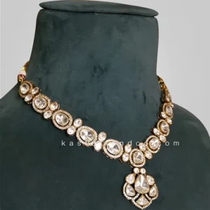Kundan Teardrop Necklace Set