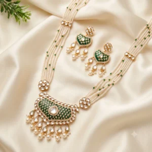Pearl Kundan Layered Necklace Set