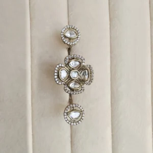 Royal Kundan Crystal Link Ring