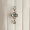 Royal Kundan Crystal Link Ring, Green