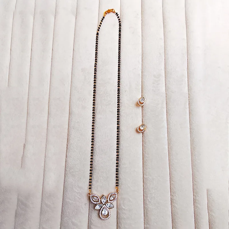 Ethnic Kundan Mangalsutra with Studs - Image 4