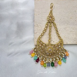 Meher Multicolor Antique Gold Passa - Image 3