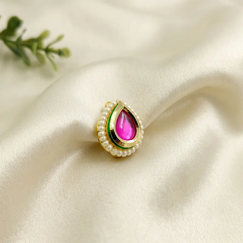 Nose Ring with Kundan