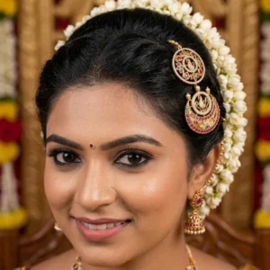 Alternative view of Chand Suraj Ruby Green Gold Plated Hair Accessories