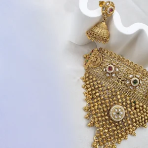 Rajwadi Kundan Choker Necklace - Image 6