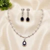 Teardrop Crystal Necklace Set