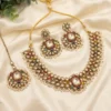 Traditional Kundan Meenakari Bridal Necklace Set