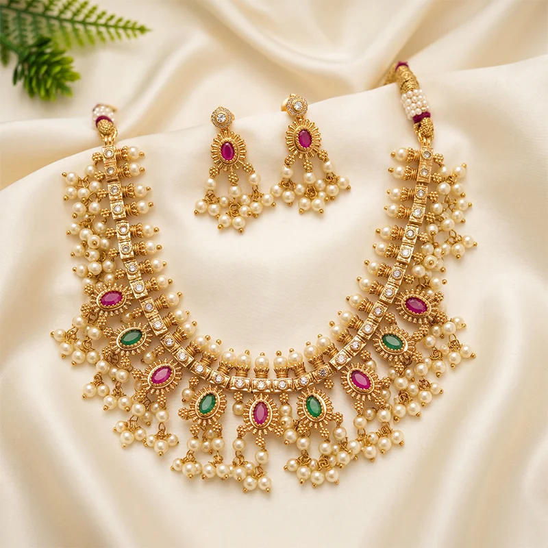 Antique Finish Ethnic Necklace Set
