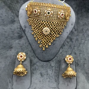 Alternative view of Traditional Style Gold-Tone Choker Set